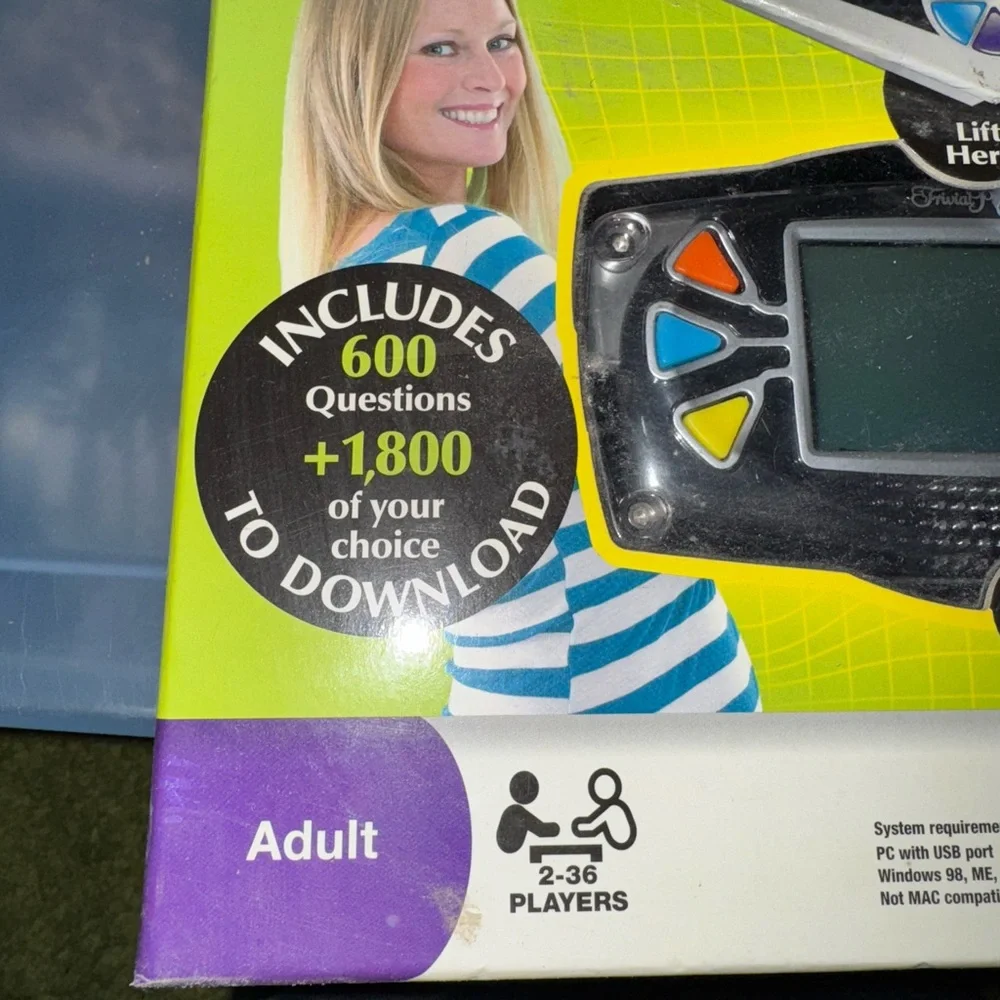 Trivial Pursuit Digital Choice Adult Board Game Hasbro Electronic USB 2-36 Playe